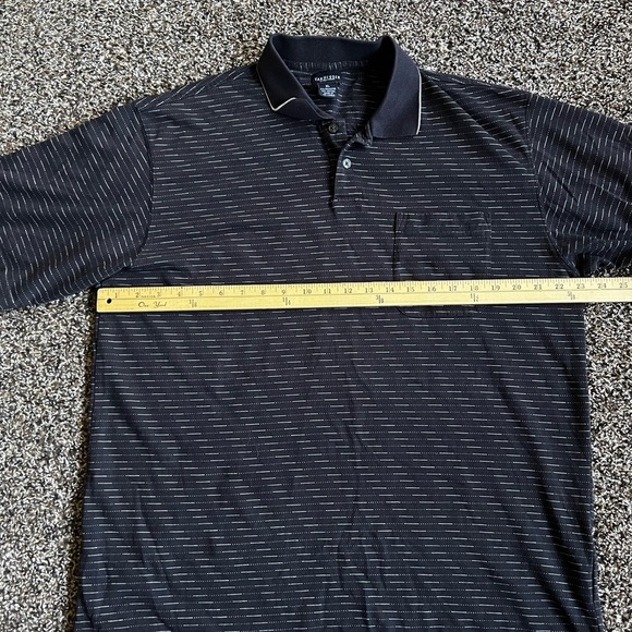 Van Heusen Dark Polo with Subtle White Stripes - Picture 6 of 7